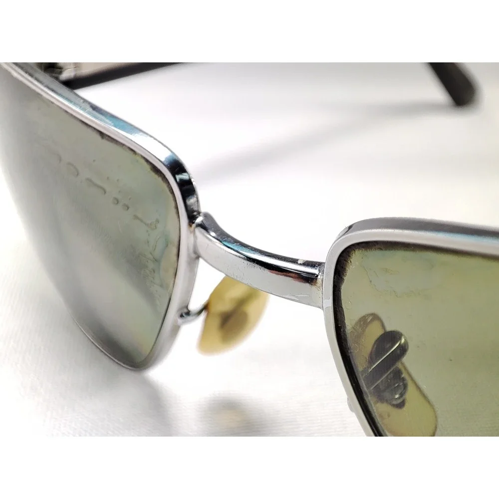Ray-Ban RB3189 Leather II 004/9A 61mm Silver Metal Wrap Frames Only Italy